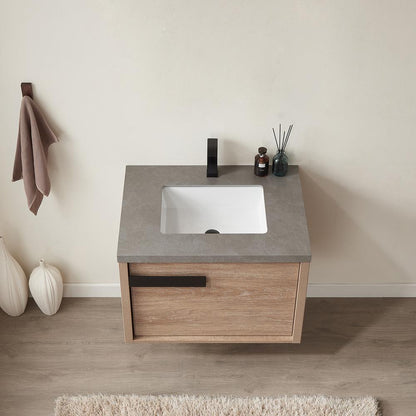 Carcastillo 30" Single Sink Bath Vanity with Grey Sintered Stone Top