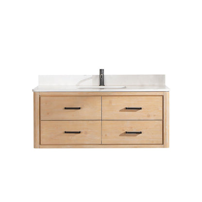 Cristo 48" Floating Single Bath Vanity in Fir Wood Brown