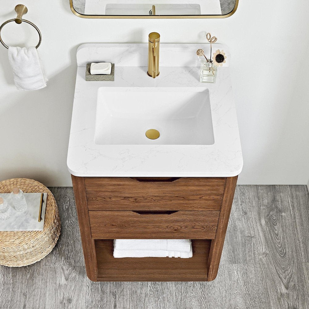 Harbin 24" Free-standing Single Bath Vanity in Washed Ash Grey
