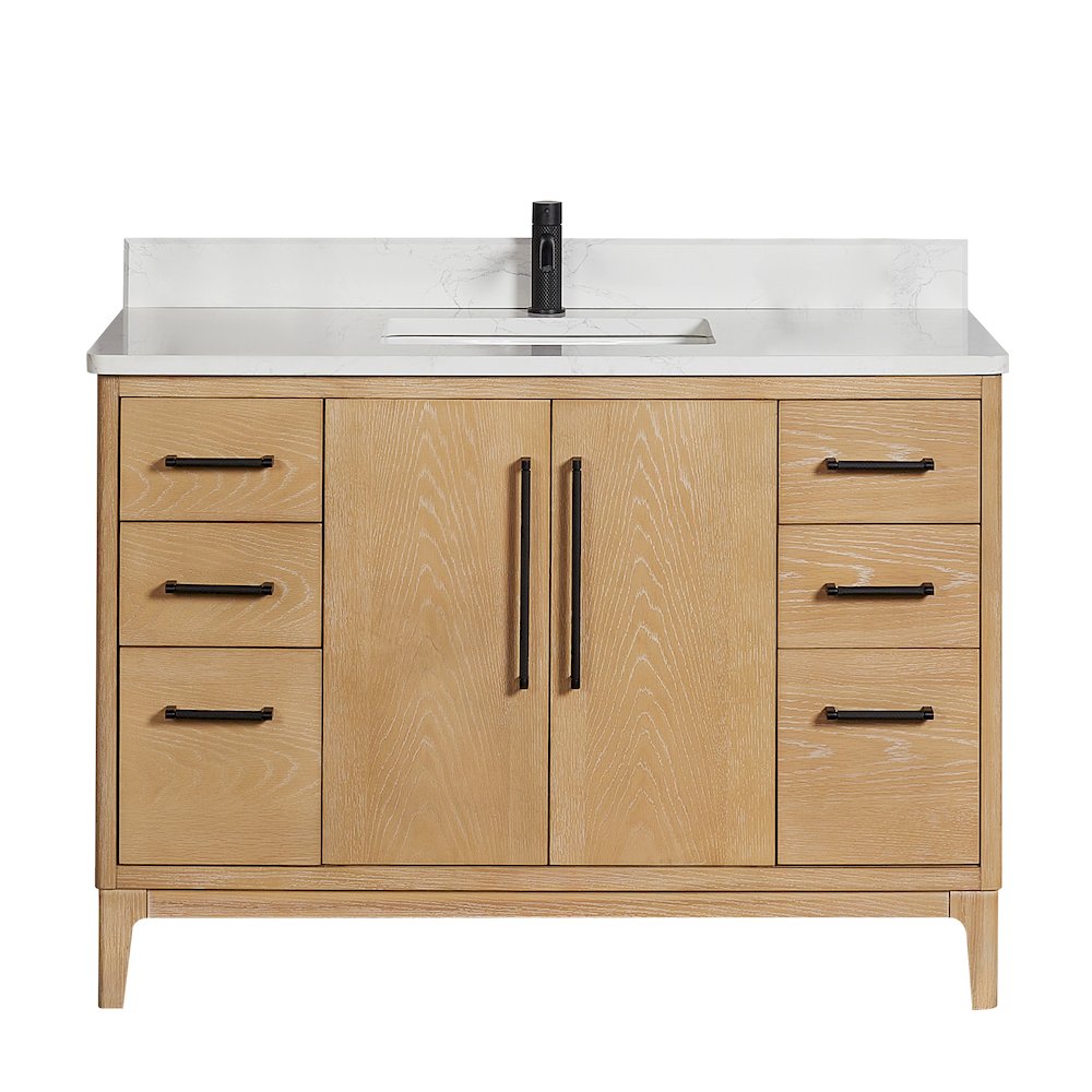 Gara 48" Free-standing Single Bath Vanity in Washed Ash Grey