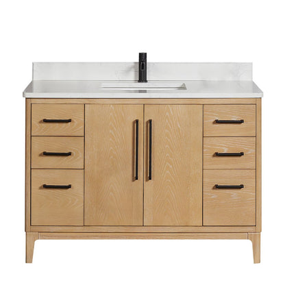 Gara 48" Free-standing Single Bath Vanity in Washed Ash Grey