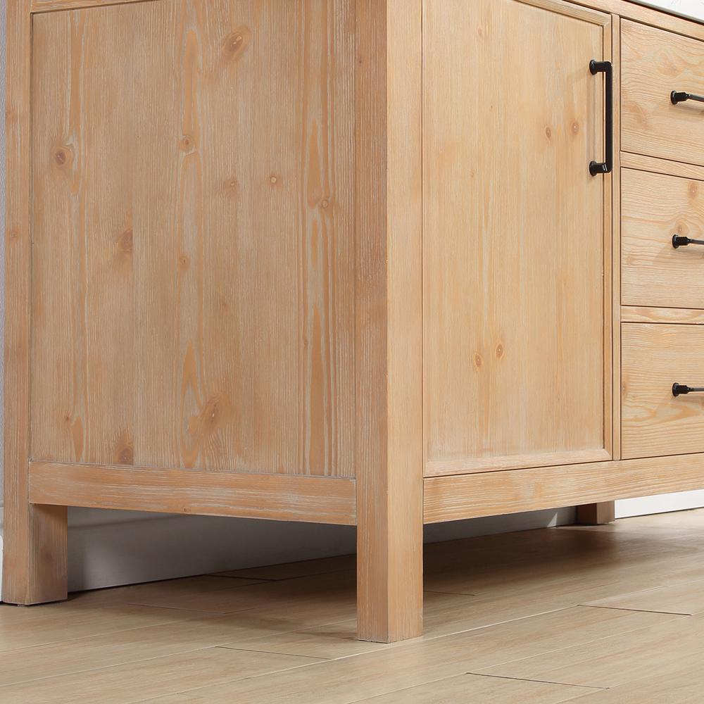 Free-standing Single Bathroom Vanity with Composite top in Lightning White