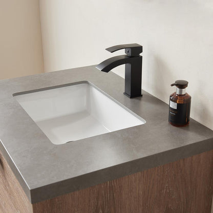Carcastillo 30" Single Sink Bath Vanity with Grey Sintered Stone Top