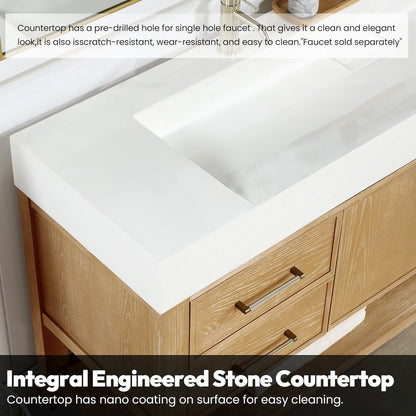 Vera 72" Free-standing Single Bath Vanity in Washed Ash Grey