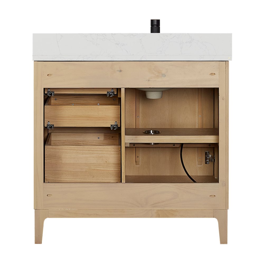 Gara 36" Free-standing Single Bath Vanity in Washed Ash Grey
