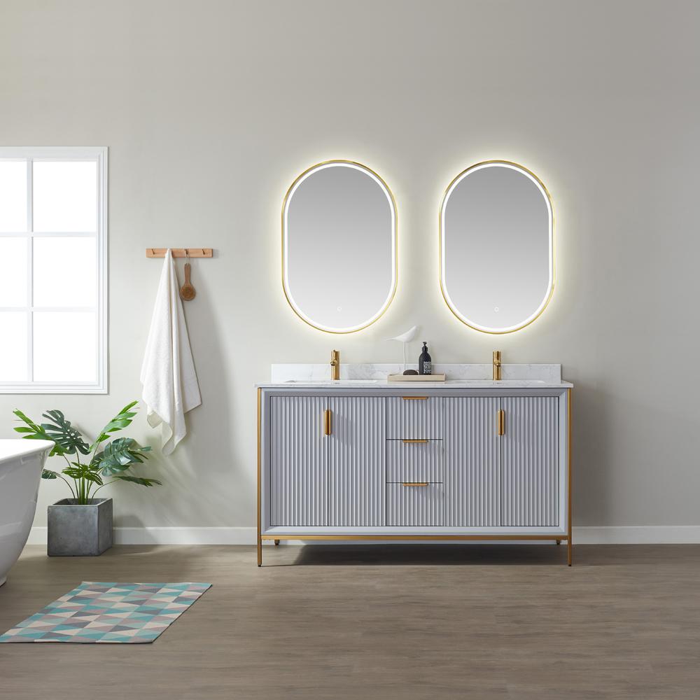 24'' Oval LED Lighted Accent Bathroom/Vanity Wall Mirror