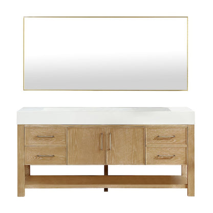 Vera 72" Free-standing Single Bath Vanity in Washed Ash Grey