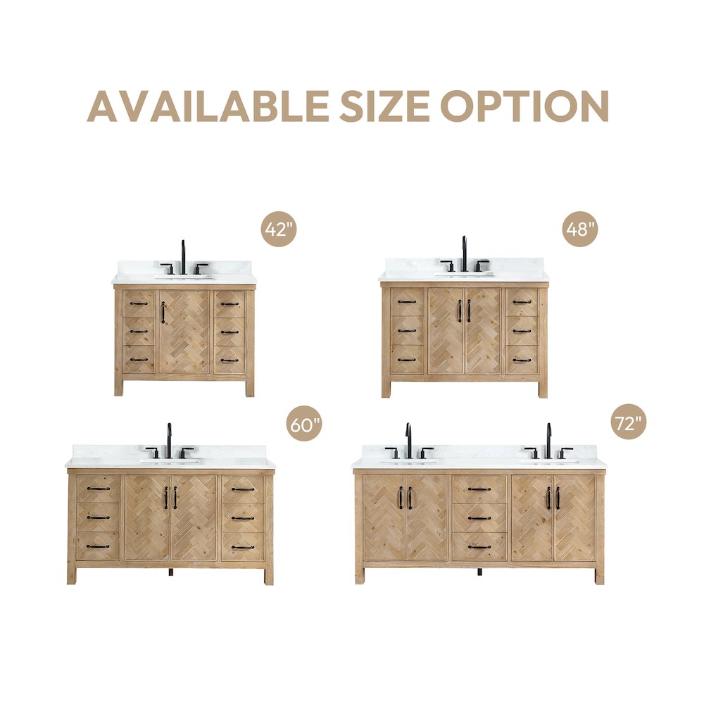Javier 42" Free-standing Single Bath Vanity in Spruce Antique Brown