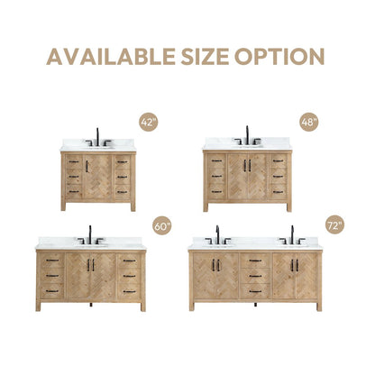 Javier 42" Free-standing Single Bath Vanity in Spruce Antique Brown