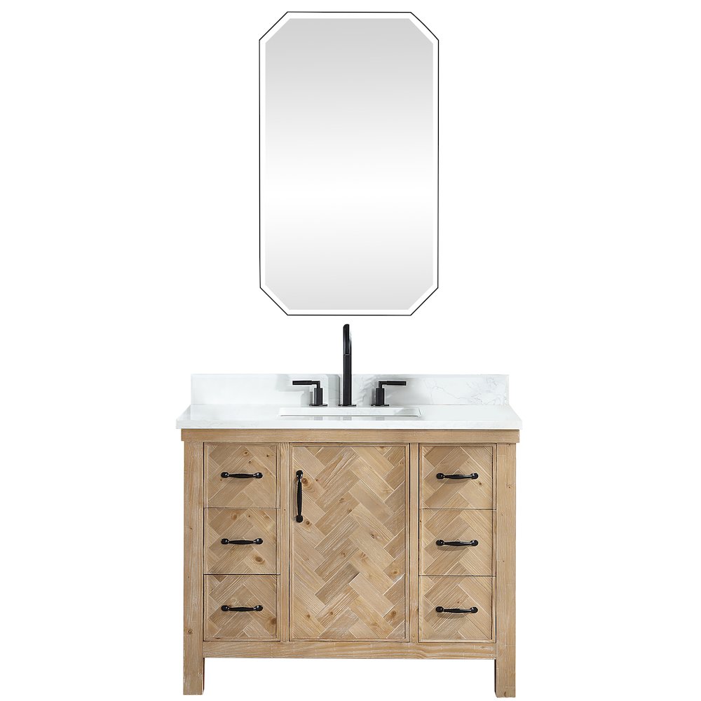 Javier 42" Free-standing Single Bath Vanity in Spruce Antique Brown