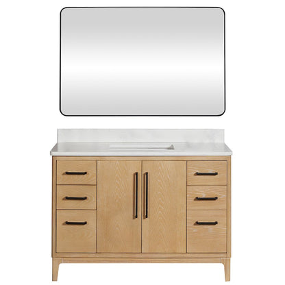 Gara 48" Free-standing Single Bath Vanity in Washed Ash Grey