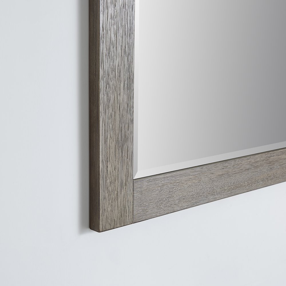 Cortes 48" Rectangular Bathroom Vanity Barndoor Wall Mount Mirror in Grey
