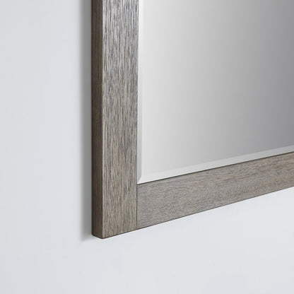 Cortes 48" Rectangular Bathroom Vanity Barndoor Wall Mount Mirror in Grey