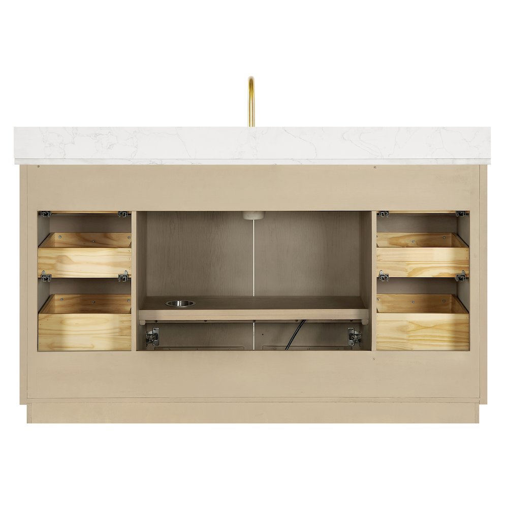 Oza 60M" Free-standing Double Bath Vanity in Aged Natural Oak