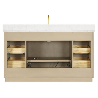 Oza 60M" Free-standing Double Bath Vanity in Aged Natural Oak