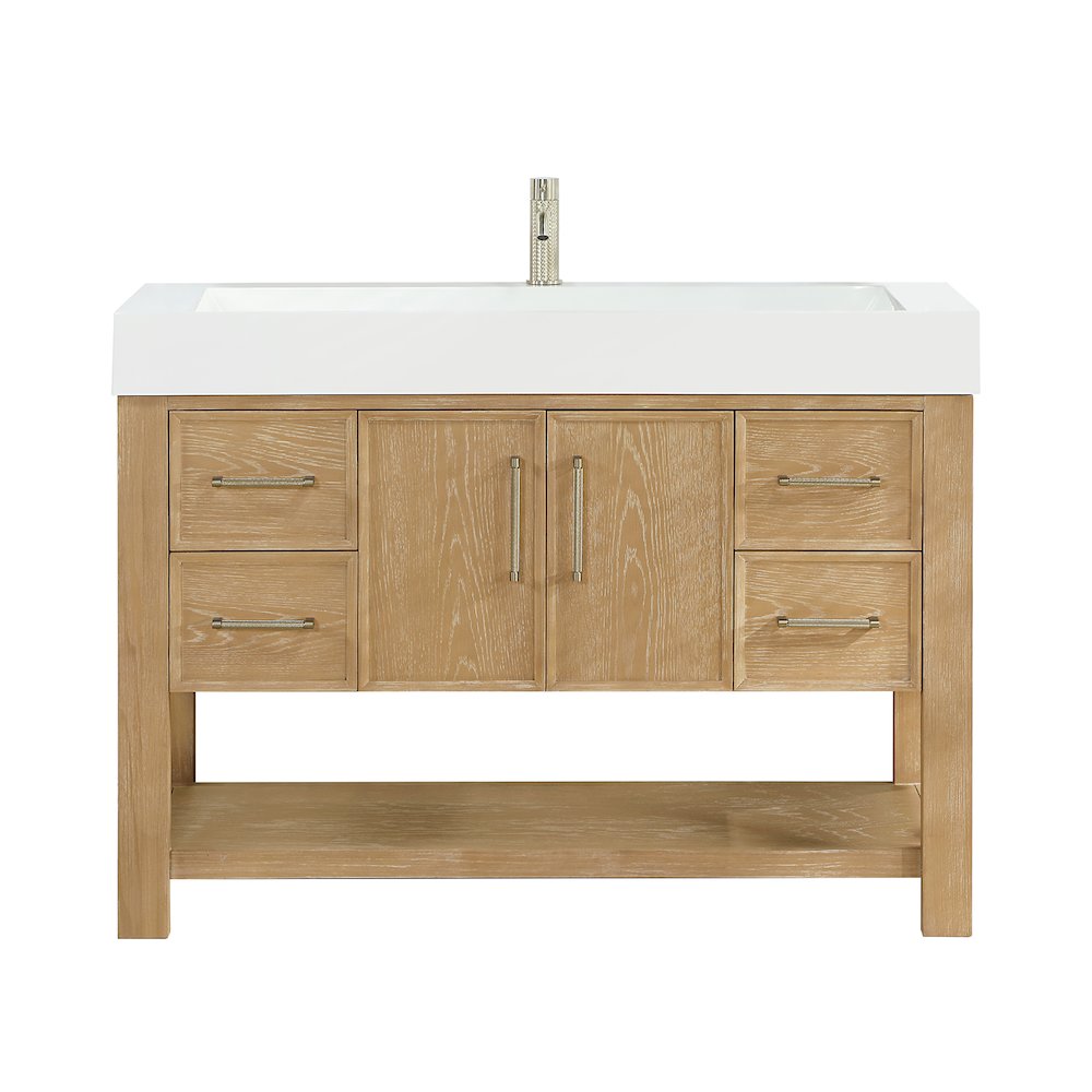 Vera 48" Free-standing Single Bath Vanity in Washed Ash Grey