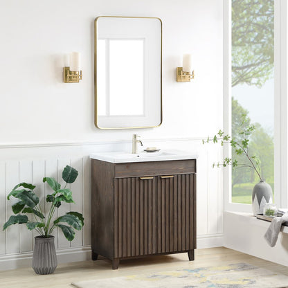 Palos 30" Free-standing Single Bath Vanity in Spruce Aged Brown