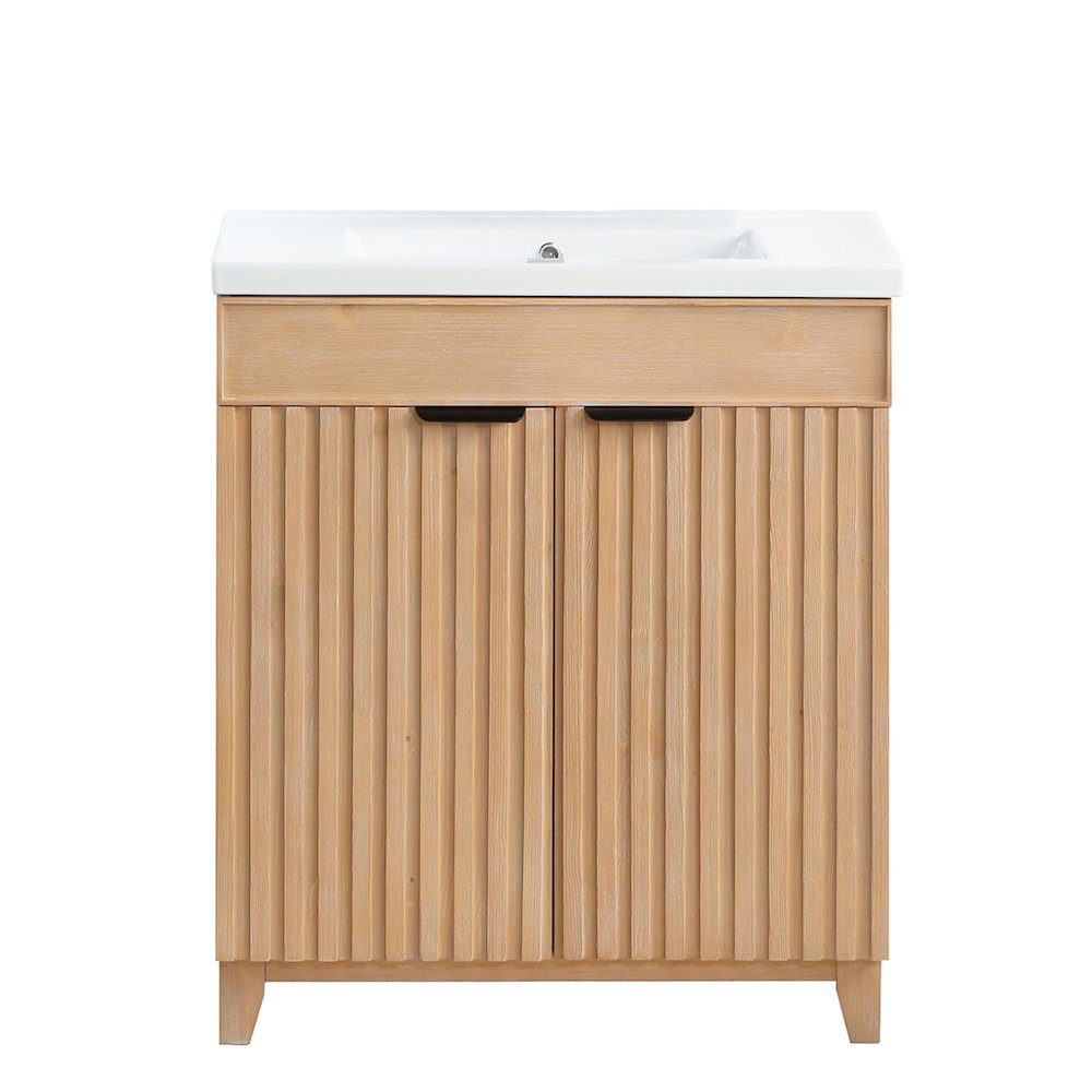 Palos 30" Free-standing Single Bath Vanity in Fir Wood Brown