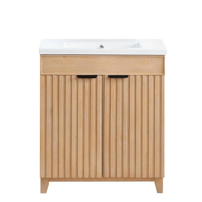Palos 30" Free-standing Single Bath Vanity in Fir Wood Brown