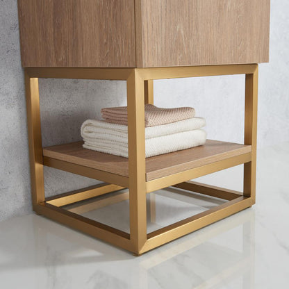 18" Single Sink Bath Vanity with Whole Artificial Stone Basin Top