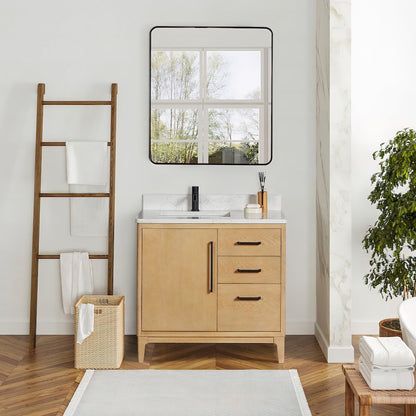 Gara 36" Free-standing Single Bath Vanity in Washed Ash Grey