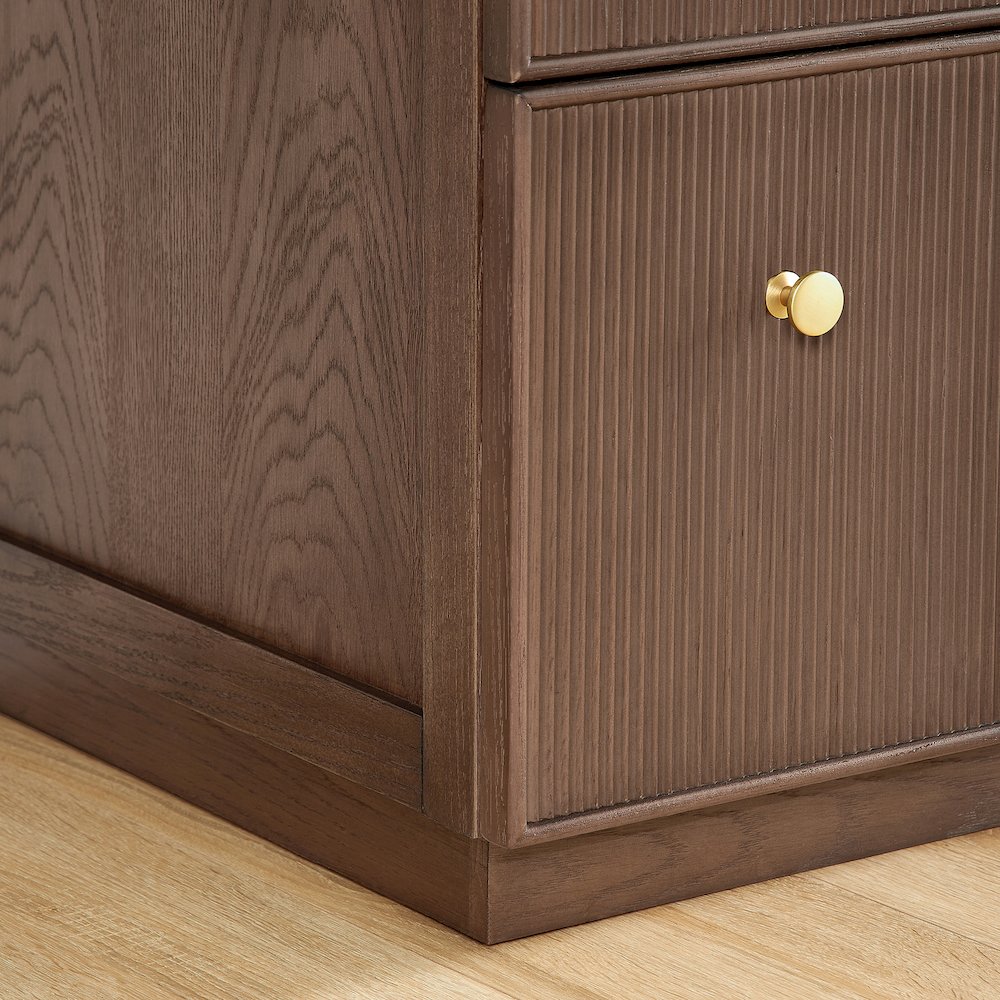 Oza 60M" Free-standing Double Bath Vanity in Aged Dark Brown Oak
