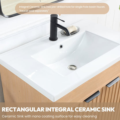 Palos 30" Free-standing Single Bath Vanity in Fir Wood Brown