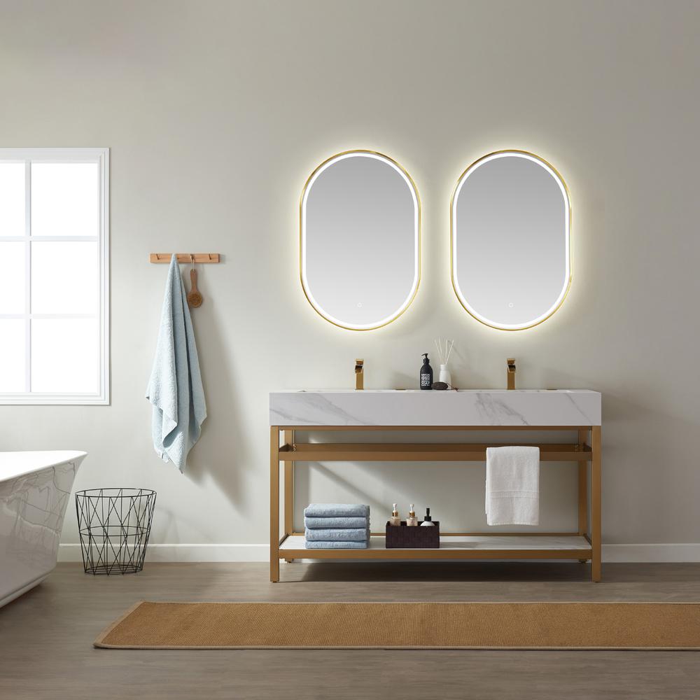 24'' Oval LED Lighted Accent Bathroom/Vanity Wall Mirror