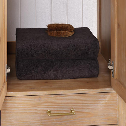 Single Sink Bath Vanity in Fir Wood Brown with Drop-In White Ceramic Basin