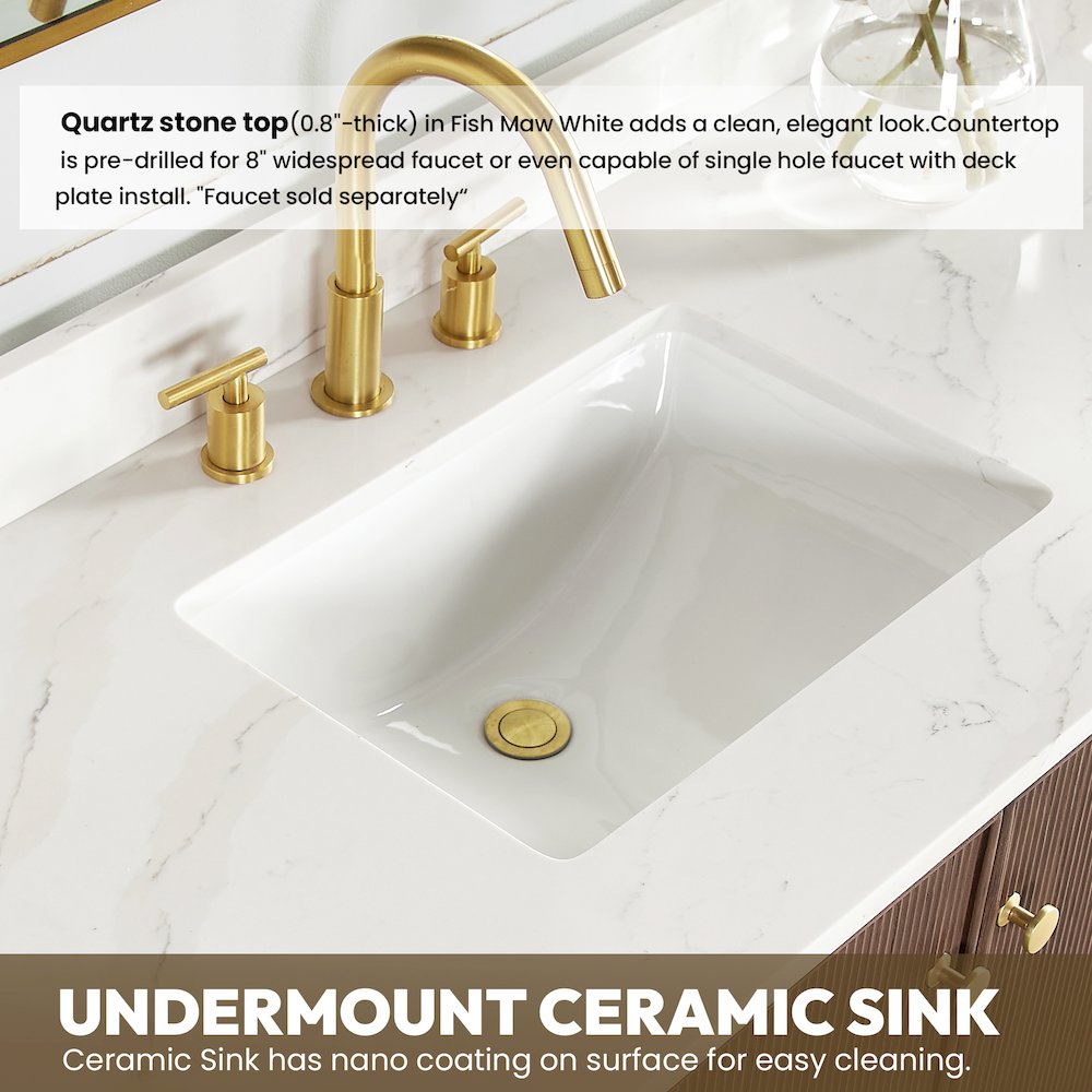 Oza 84" Free-standing Double Bath Vanity in Aged Dark Brown Oak