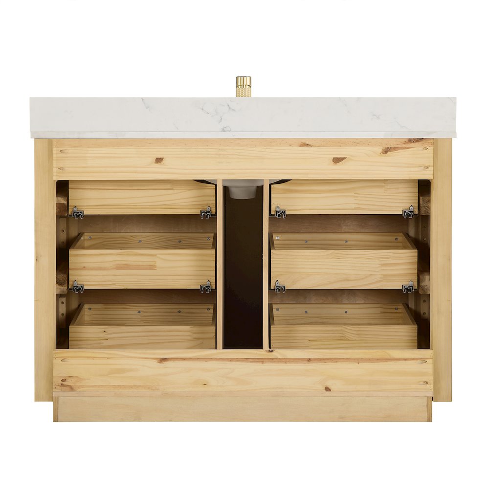 Porto 48" Free-standing Single Bath Vanity in Aged Dark Brown Oak