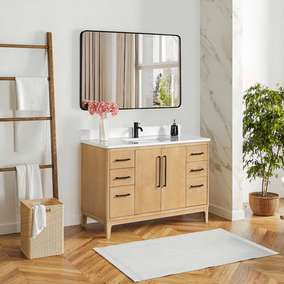 Gara 48" Free-standing Single Bath Vanity in Washed Ash Grey