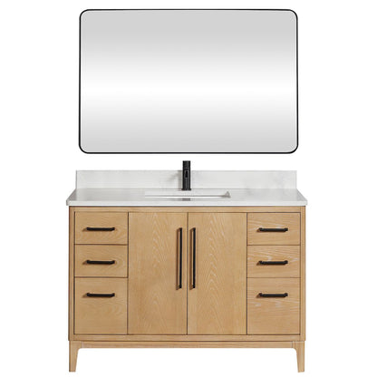 Gara 48" Free-standing Single Bath Vanity in Washed Ash Grey