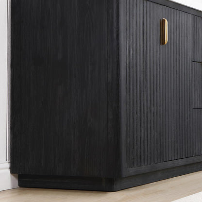 Free-standing Double Bathroom Vanity with Composite top and Mirror