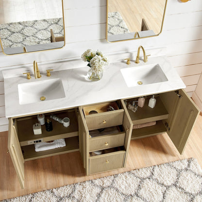 Oza 72" Free-standing Double Bath Vanity in Aged Natural Oak