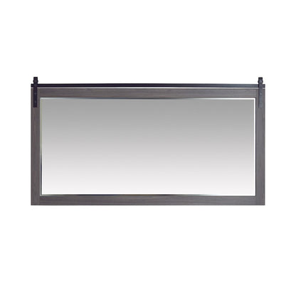 Cortes 72" Rectangular Bathroom Vanity Barndoor Wall Mount Mirror in Oak