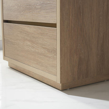 Single Sink Bath Vanity with White Composite Integral Square Sink Top