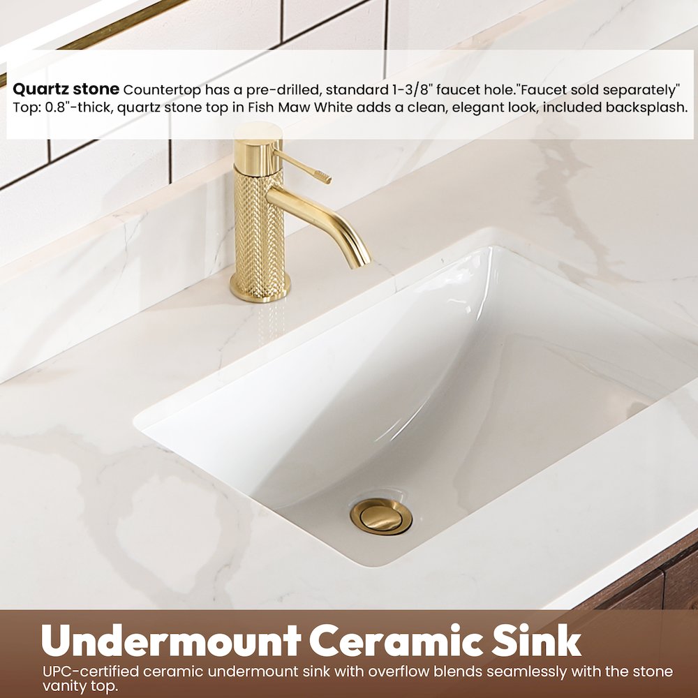 Cristo 55" Floating Single Bath Vanity in Aged Dark Brown Oak
