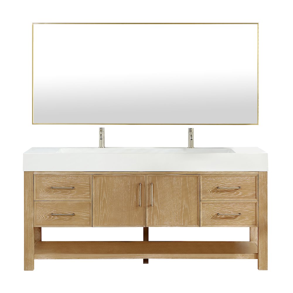 Vera 72" Free-standing Single Bath Vanity in Washed Ash Grey
