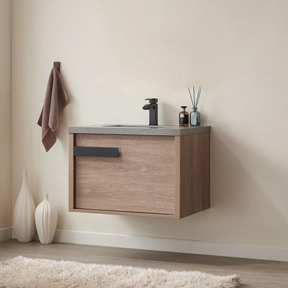 Carcastillo 30" Single Sink Bath Vanity with Grey Sintered Stone Top