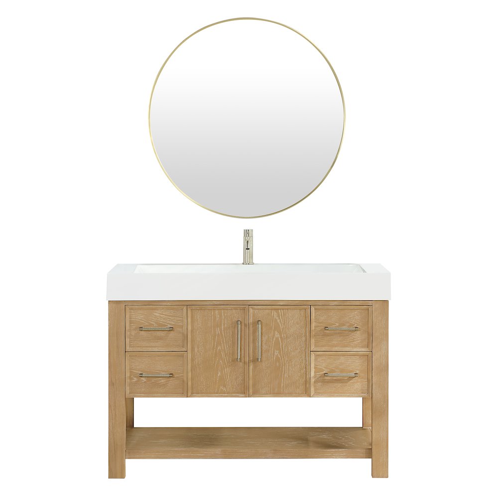 Vera 48" Free-standing Single Bath Vanity in Washed Ash Grey