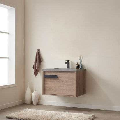Carcastillo 30" Single Sink Bath Vanity with Grey Sintered Stone Top