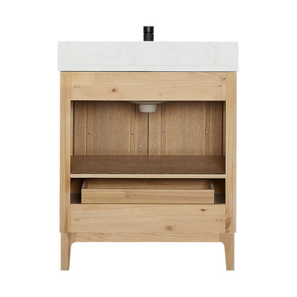 Gara 30" Free-standing Single Bath Vanity in Washed Ash Grey