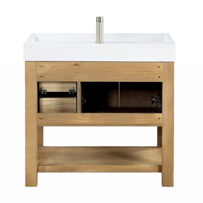 Vera 36" Free-standing Single Bath Vanity in Washed Ash Grey