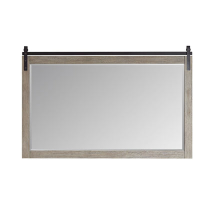 Cortes 60" Rectangular Bathroom Vanity Barndoor Wall Mount Mirror in Grey