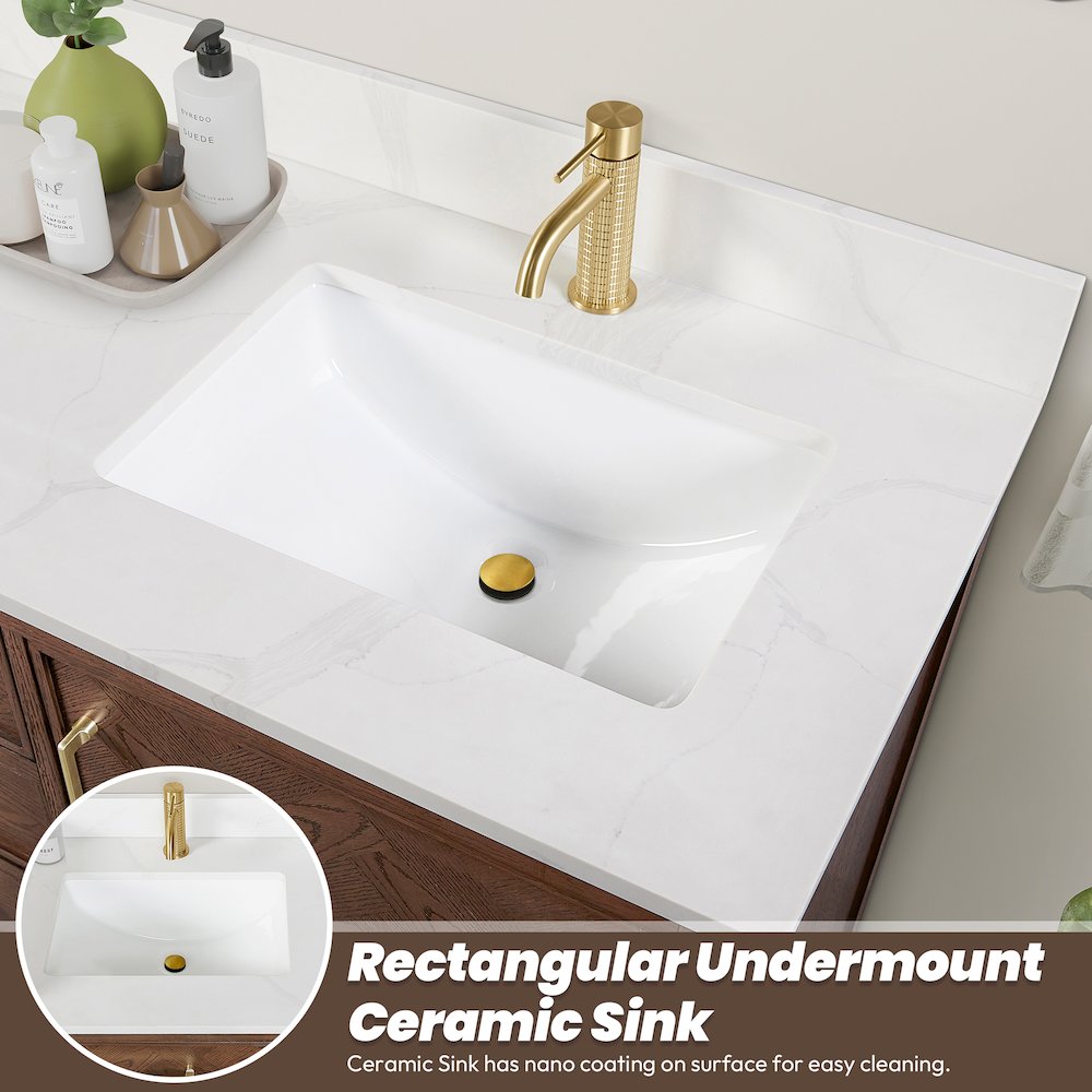 Jakarta 60M" Freestanding Double Bath Vanity in Aged Dark Brown Oak
