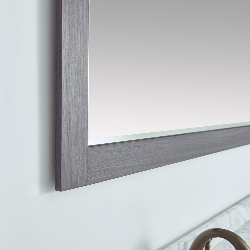 Cortes 72" Rectangular Bathroom Vanity Barndoor Wall Mount Mirror in Oak