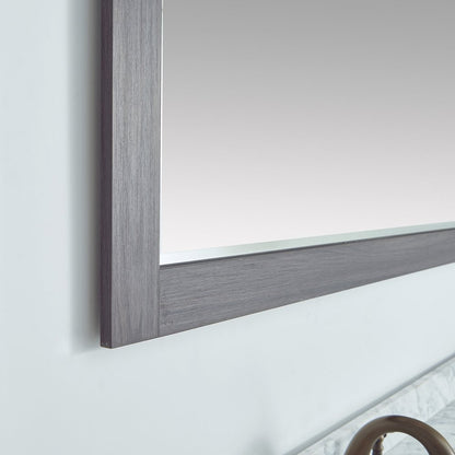 Cortes 72" Rectangular Bathroom Vanity Barndoor Wall Mount Mirror in Oak