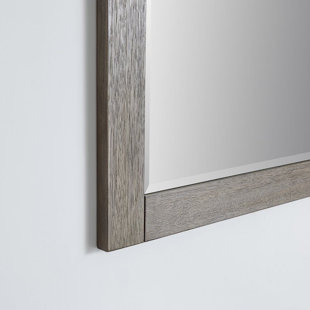 Cortes 60" Rectangular Bathroom Vanity Barndoor Wall Mount Mirror in Grey