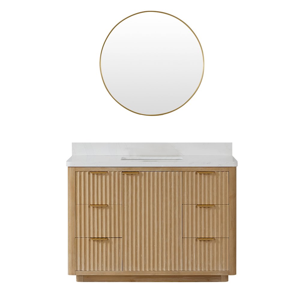 Cádiz 48in. Free-standing Single Bathroom Vanity in Washed Ash Grey